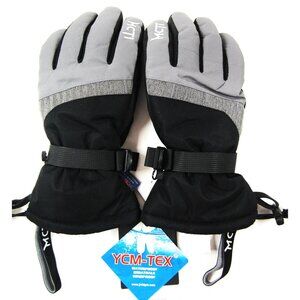 MCTi Ski Gloves,Winter Waterproof Medium Black/ White Snow 3M Thinsulate Warm